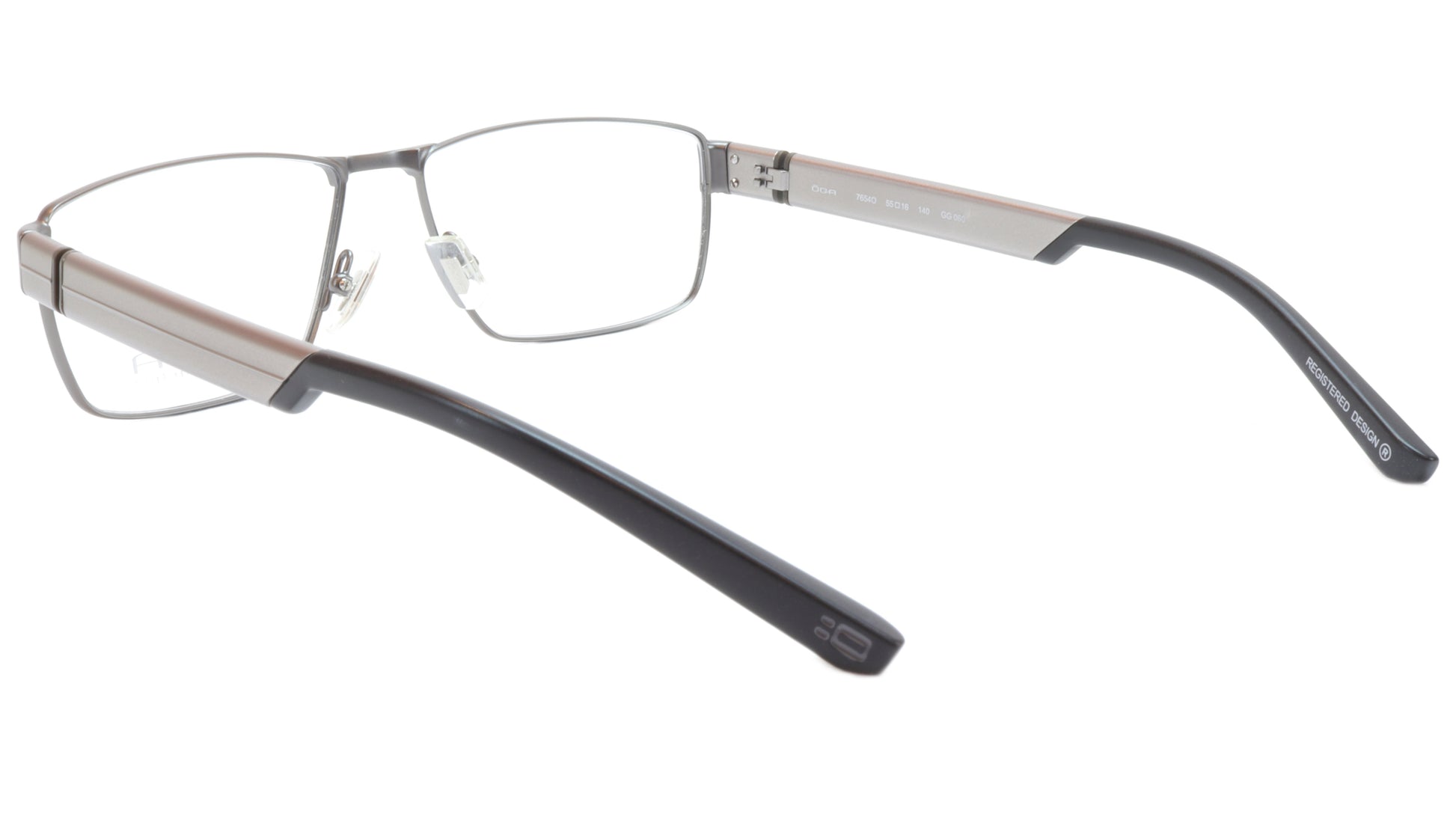 OGA Morel Eyeglasses Frame 76540 GG060 Metal Acetate Gunmetal Silver France - Frame Bay
