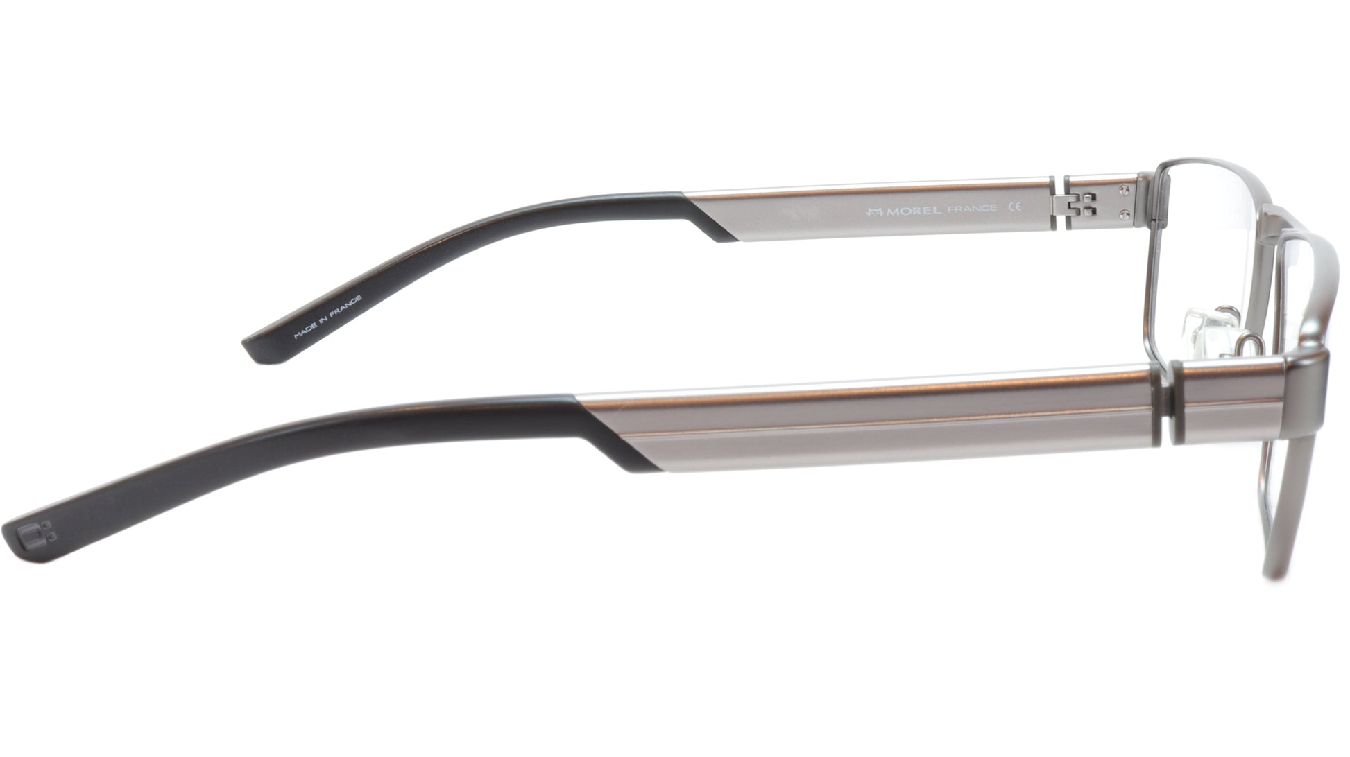 OGA Morel Eyeglasses Frame 76540 GG060 Metal Acetate Gunmetal Silver France - Frame Bay