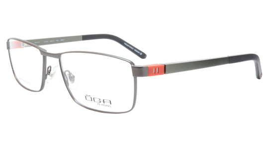 OGA Morel Eyeglasses Frame 81730 GR041 Metal Acetate Black Silver Orange France - Frame Bay
