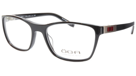 OGA Morel Eyeglasses Frame 73430 NR020 Acetate Black Red France 53-17-140, 37 - Frame Bay