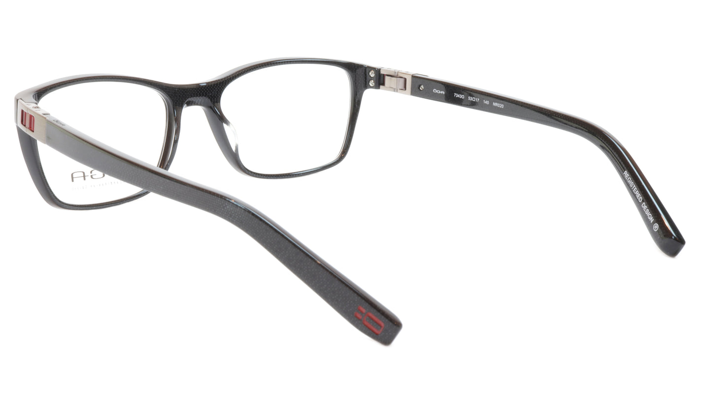 OGA Morel Eyeglasses Frame 73430 NR020 Acetate Black Red France 53-17-140, 37 - Frame Bay