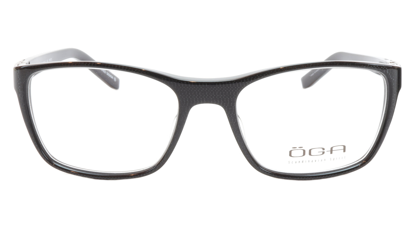 OGA Morel Eyeglasses Frame 73430 NR020 Acetate Black Red France 53-17-140, 37 - Frame Bay