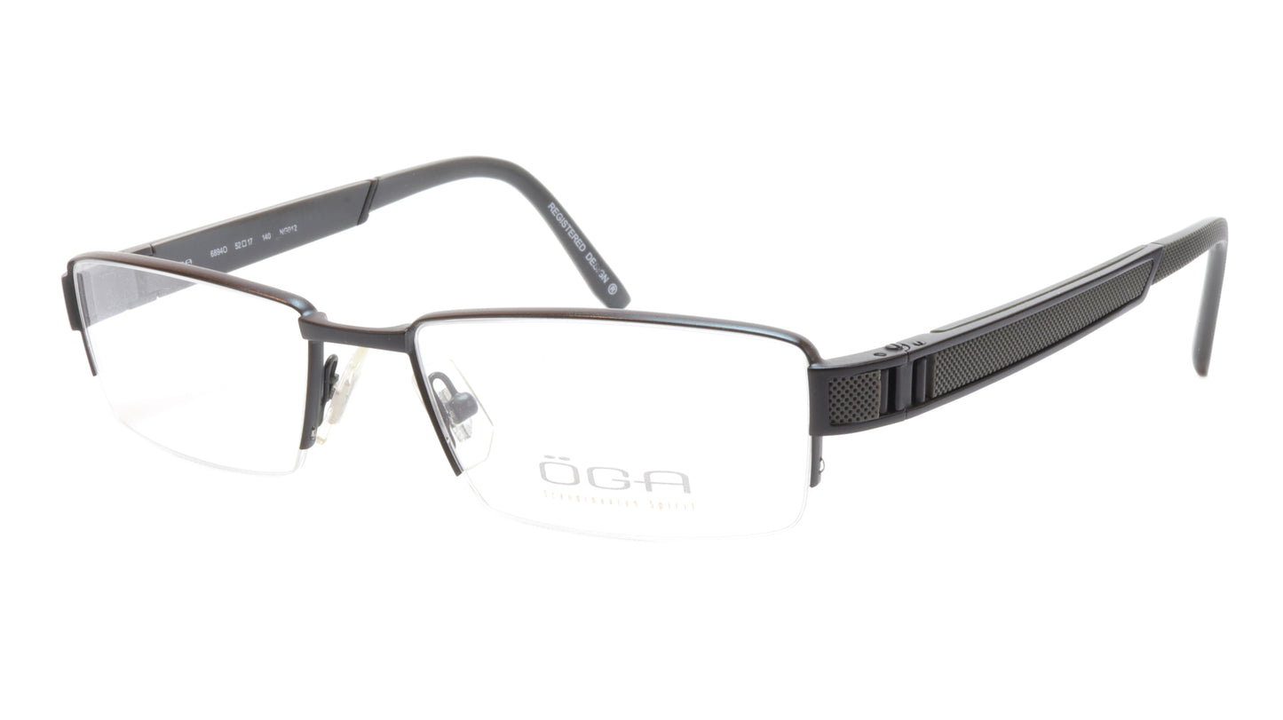 OGA Morel Eyeglasses Frame 68940 NG012 Acetate Metal Black France 52-17-140, 27 - Frame Bay