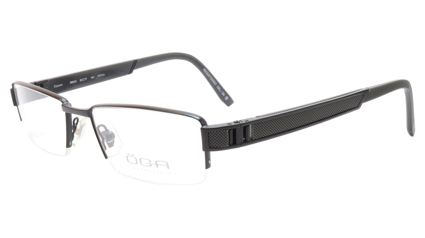 OGA Morel Eyeglasses Frame 68940 NG012 Acetate Metal Black France 52-17-140, 27 - Frame Bay