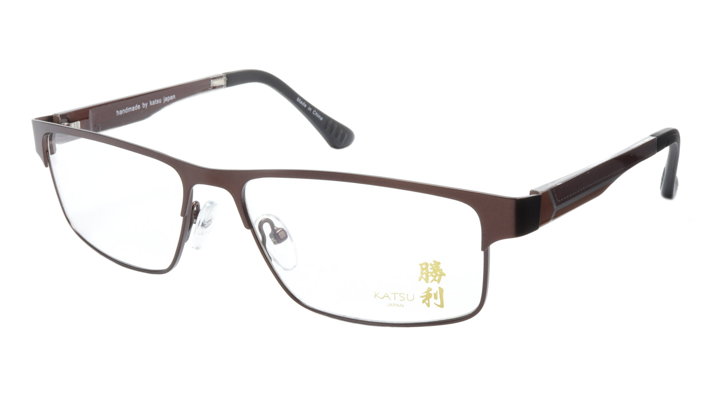 KATSU 4040C C040 Eyeglasses Frame Acetate Metal Bronze 55-15-138 Made In Japan - Frame Bay