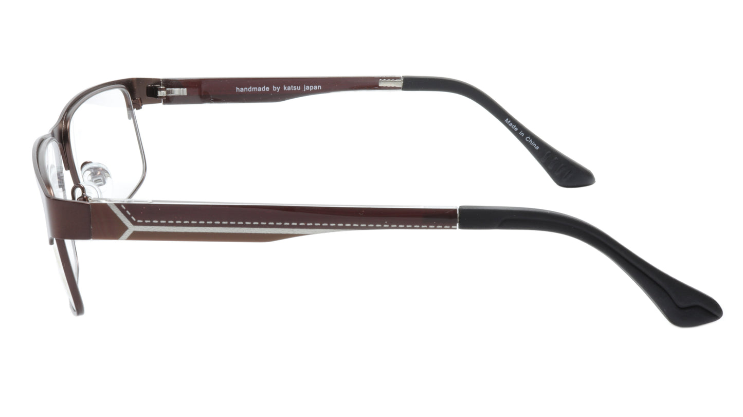 KATSU 4040C C040 Eyeglasses Frame Acetate Metal Bronze 55-15-138 Made In Japan - Frame Bay