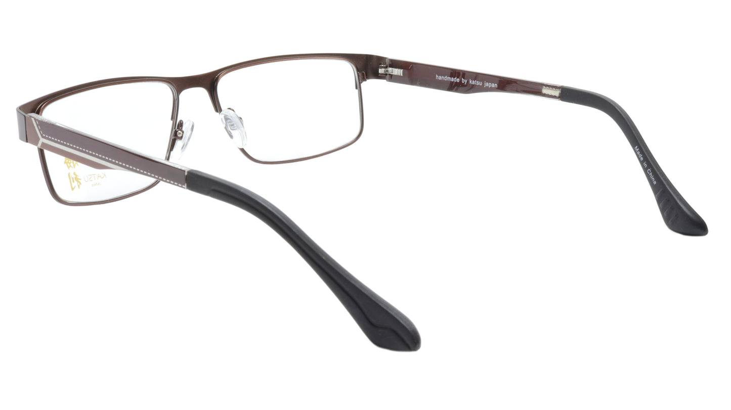 KATSU 4040C C040 Eyeglasses Frame Acetate Metal Bronze 55-15-138 Made In Japan - Frame Bay