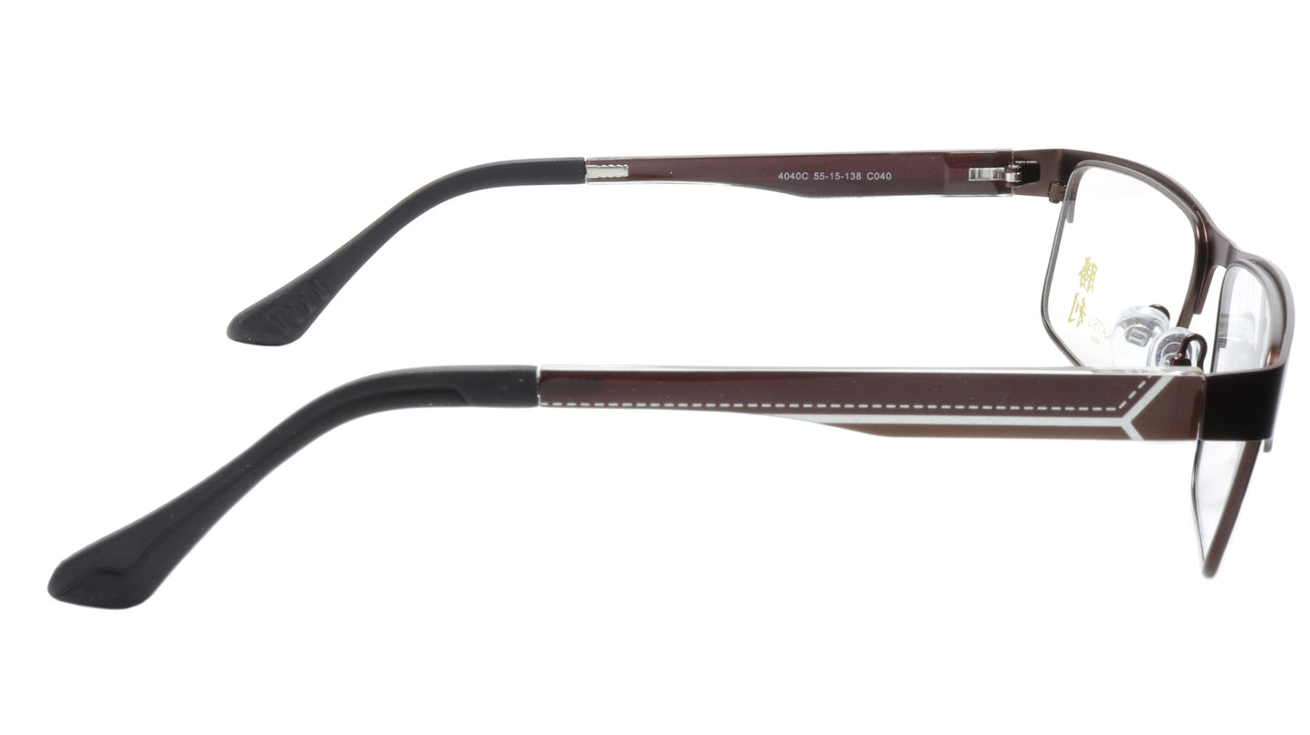 KATSU 4040C C040 Eyeglasses Frame Acetate Metal Bronze 55-15-138 Made In Japan - Frame Bay