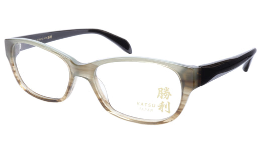 KATSU K8055 COL2 Eyeglasses Frame Acetate Soft Pastel Brown 55-19-145 Japan - Frame Bay