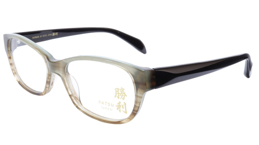 KATSU K8055 COL2 Eyeglasses Frame Acetate Soft Pastel Brown 55-19-145 Japan - Frame Bay