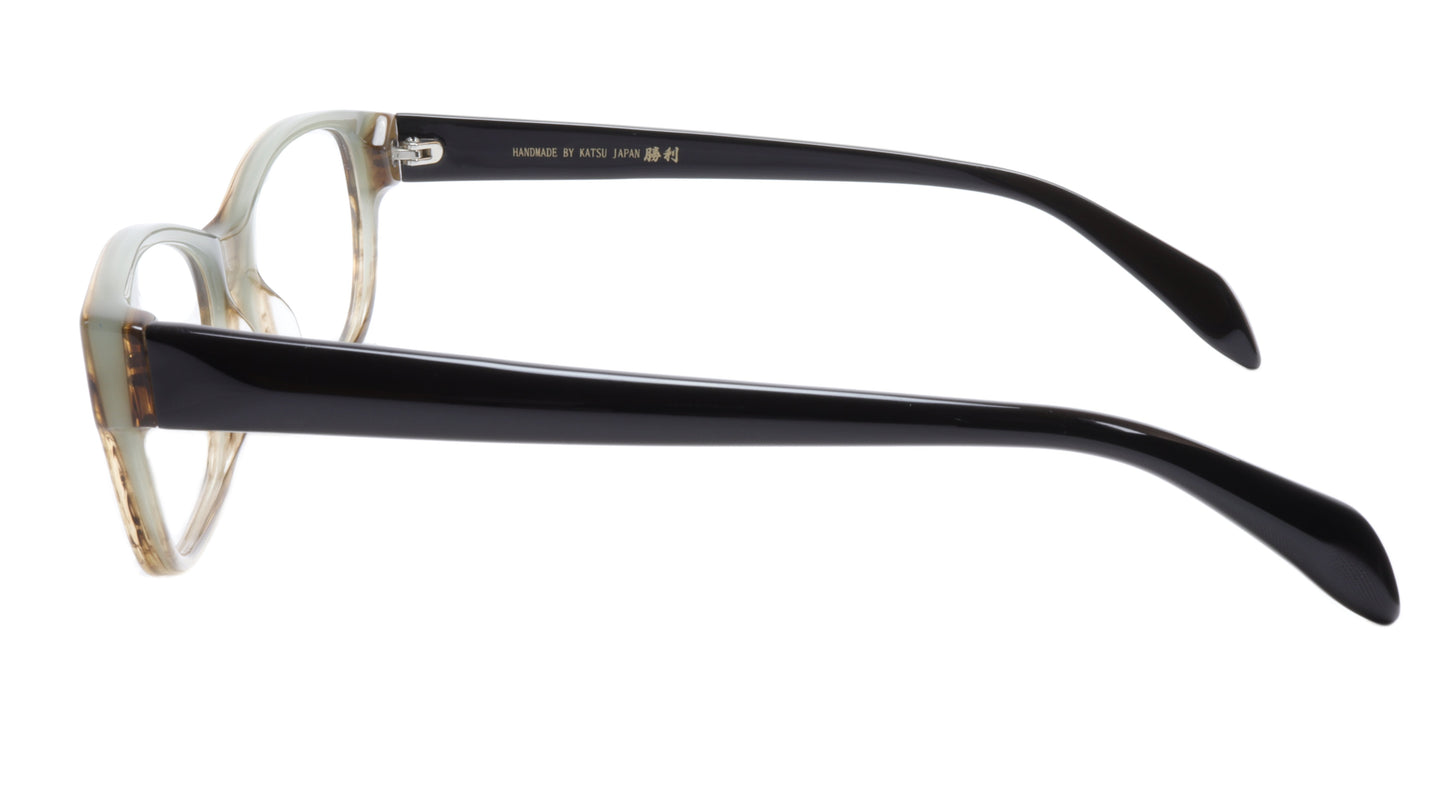 KATSU K8055 COL2 Eyeglasses Frame Acetate Soft Pastel Brown 55-19-145 Japan - Frame Bay