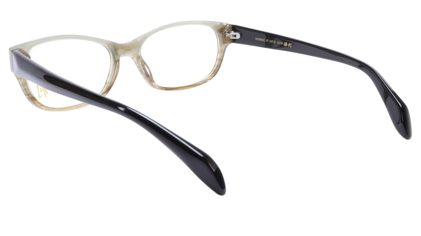KATSU K8055 COL2 Eyeglasses Frame Acetate Soft Pastel Brown 55-19-145 Japan - Frame Bay