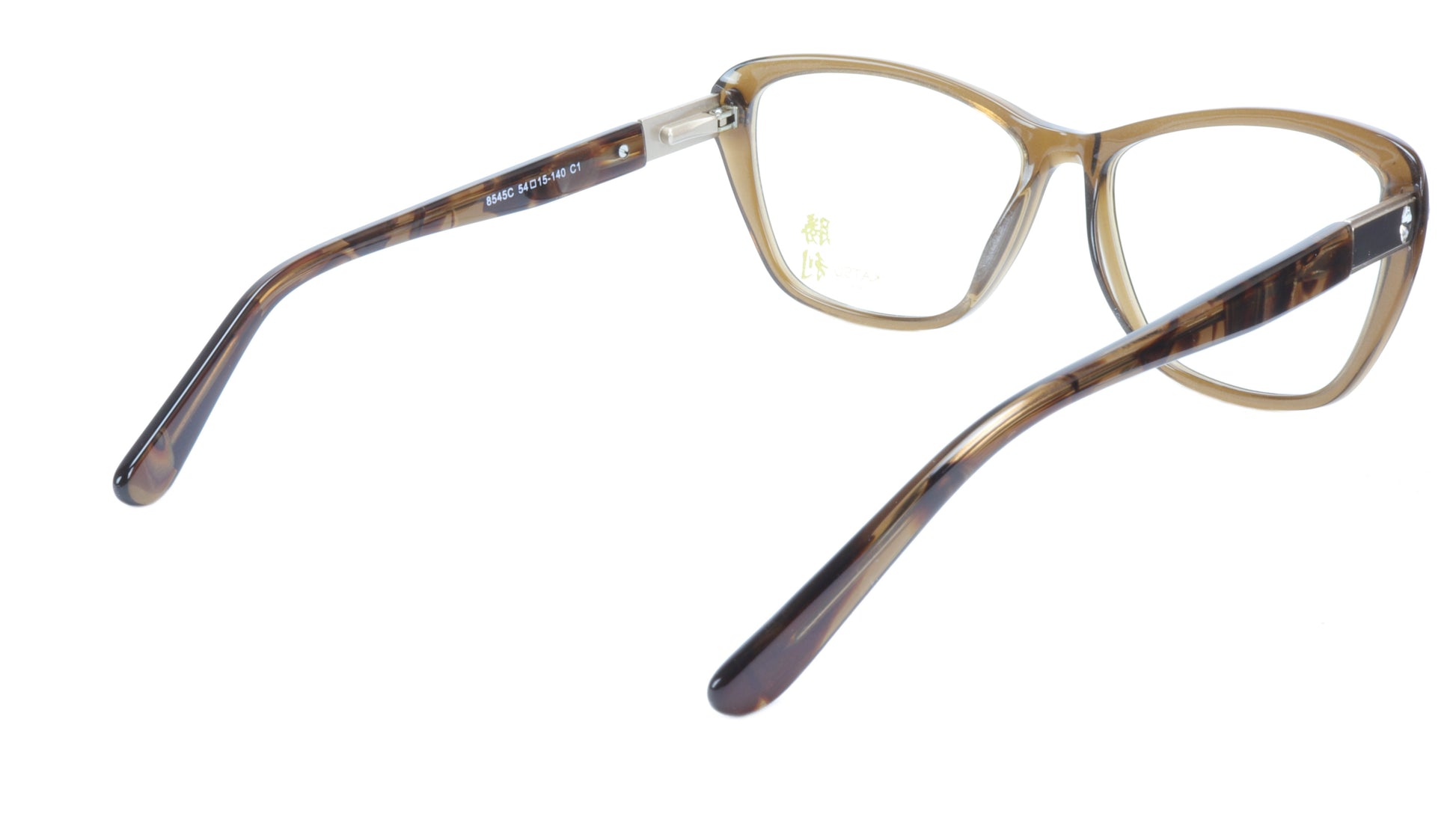 KATSU K8545C C1 Eyeglasses Frame Acetate Saddlebrown Tortoise 54-15-140 Japan - Frame Bay