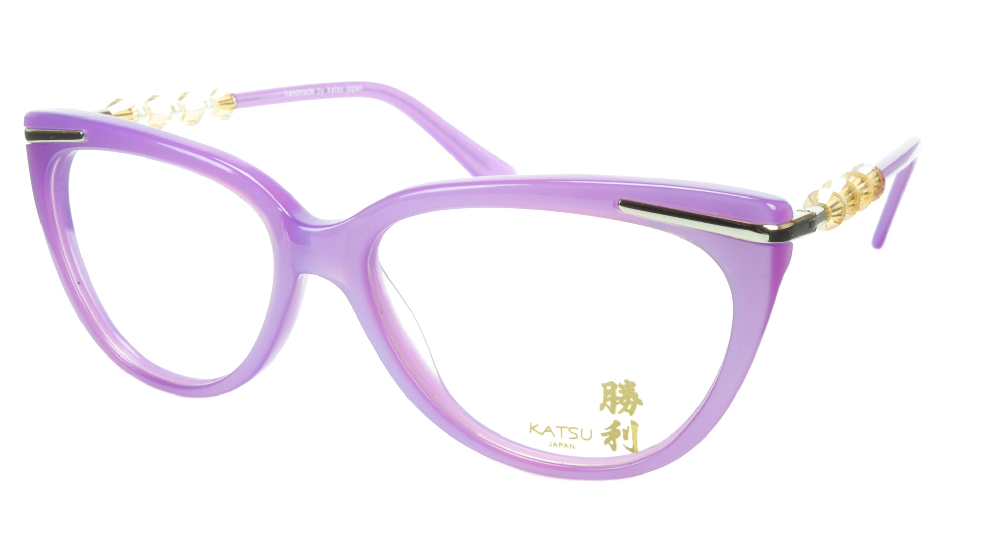 KATSU 8548C C3 Eyeglasses Frame Soft Pink Acetate 54-16-145 Japan Handmade - Frame Bay