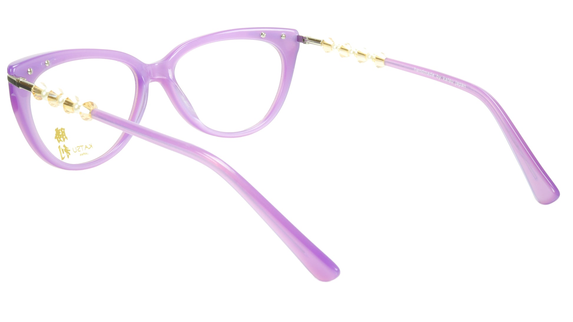KATSU 8548C C3 Eyeglasses Frame Soft Pink Acetate 54-16-145 Japan Handmade - Frame Bay