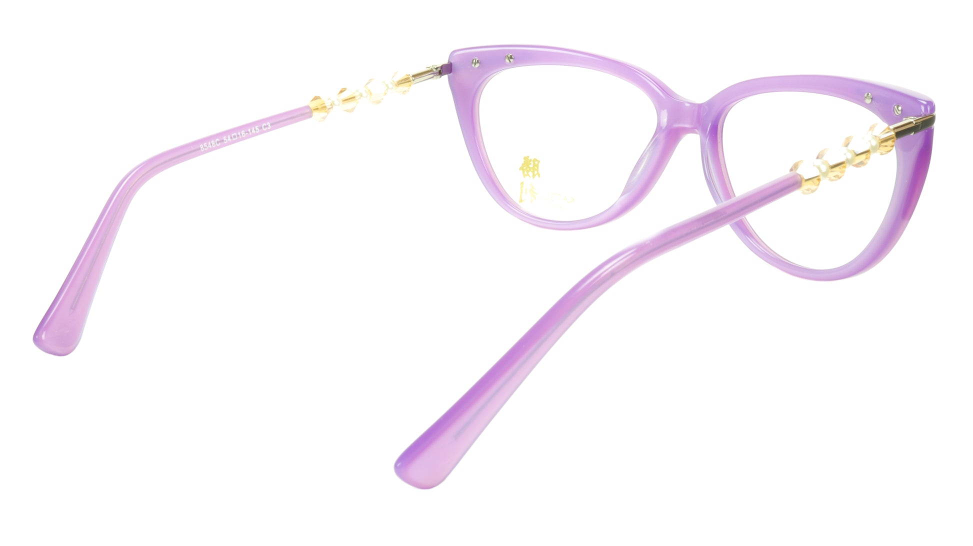 KATSU 8548C C3 Eyeglasses Frame Soft Pink Acetate 54-16-145 Japan Handmade - Frame Bay