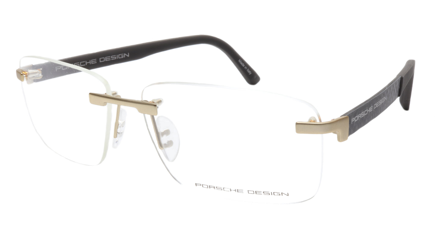 Porsche Design P8236 Dark Brown Matte Gold Eyeglasses Frame Italy 58-14-140, 37 - Frame Bay