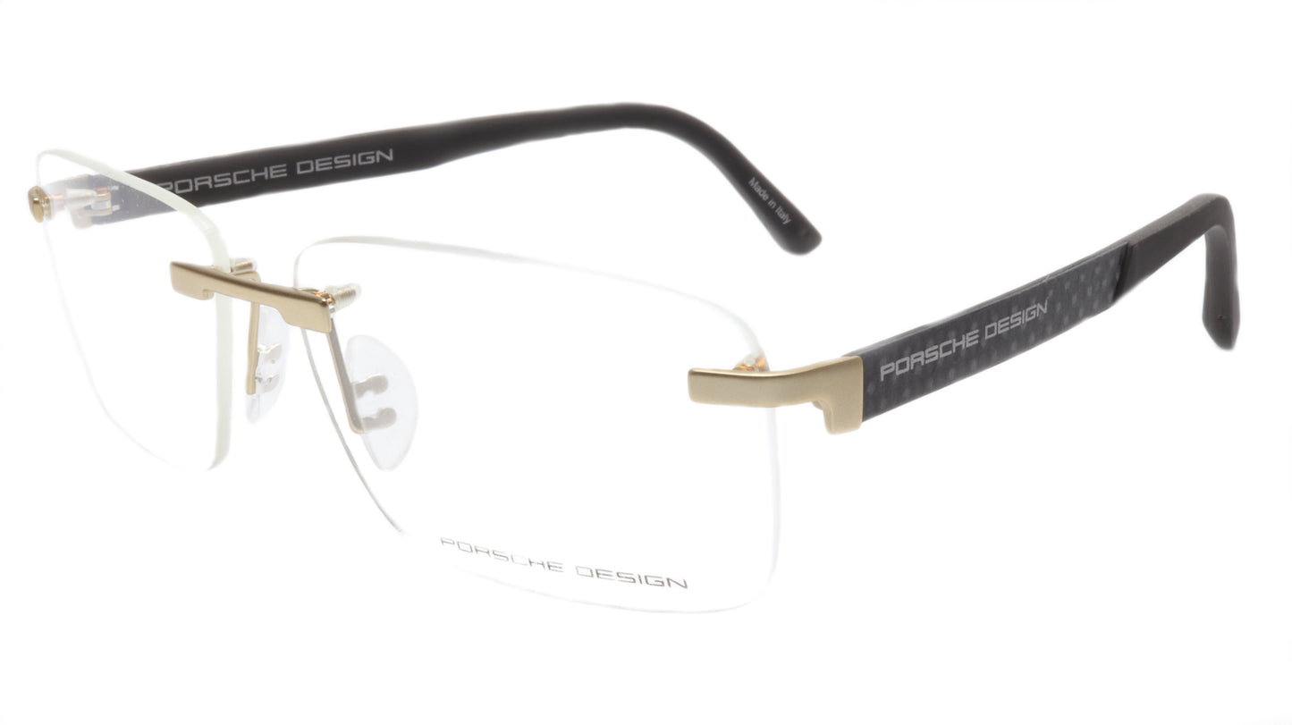 Porsche Design P8236 Dark Brown Matte Gold Eyeglasses Frame Italy 58-14-140, 37 - Frame Bay