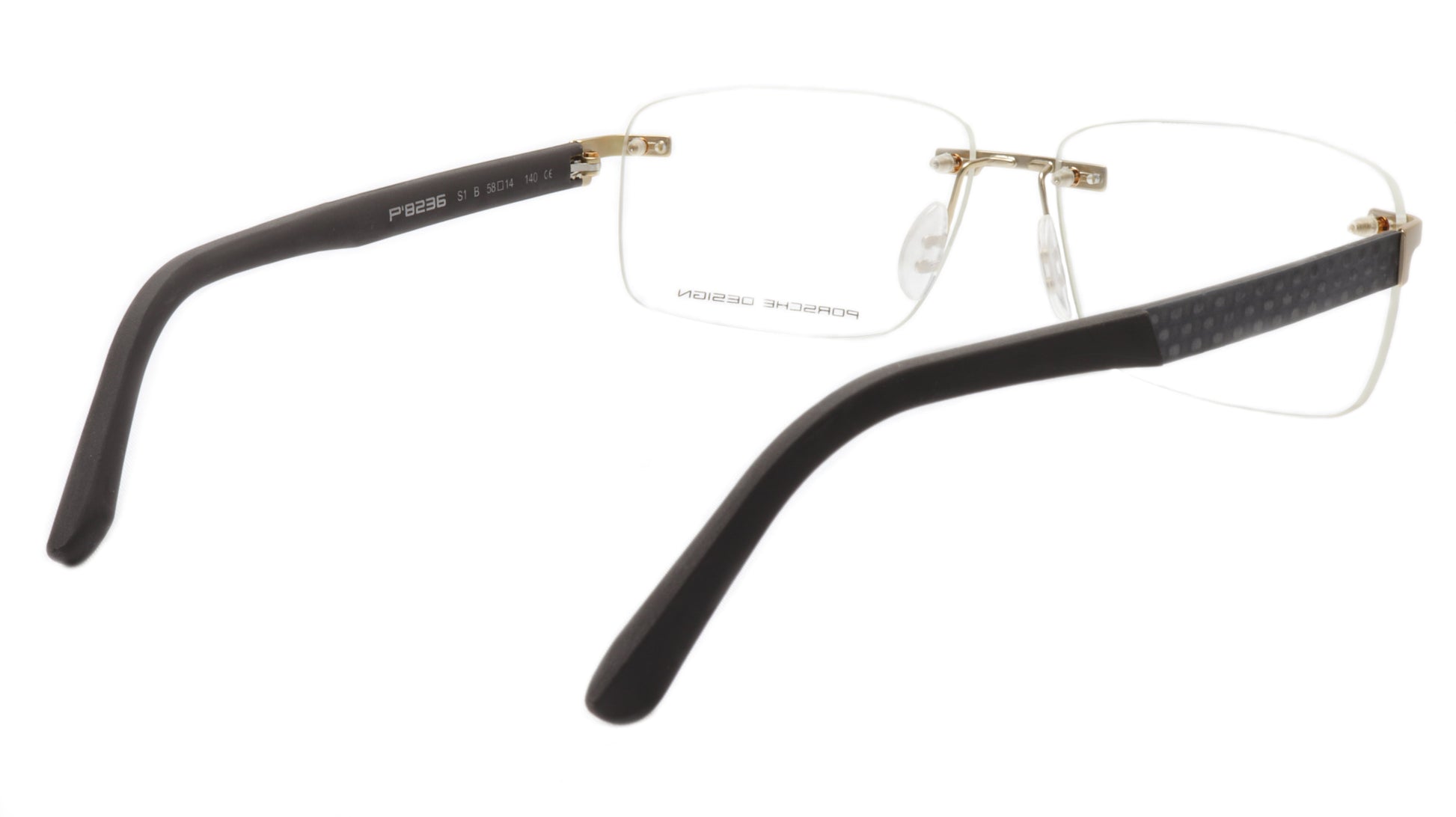 Porsche Design P8236 Dark Brown Matte Gold Eyeglasses Frame Italy 58-14-140, 37 - Frame Bay