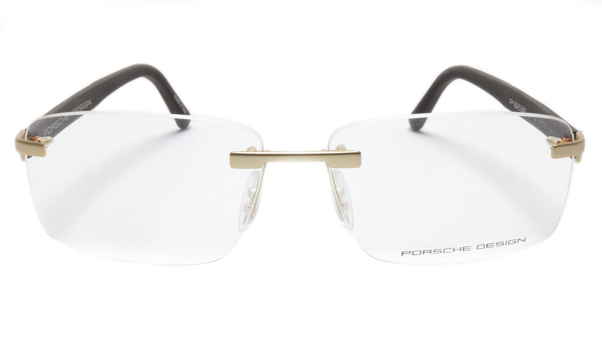 Porsche Design P8236 Dark Brown Matte Gold Eyeglasses Frame Italy 58-14-140, 37 - Frame Bay