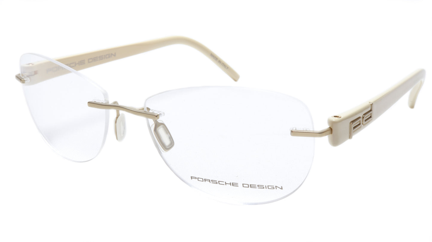 Porsche Design P8209 Anduque White Eyeglasses Frame Italy 55-16-135, 39 - Frame Bay