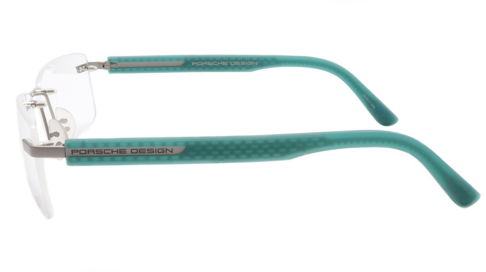 Porsche Design P8232 Satin Silver Teal Eyeglasses Frame Italy 59-16-140, 35 - Frame Bay