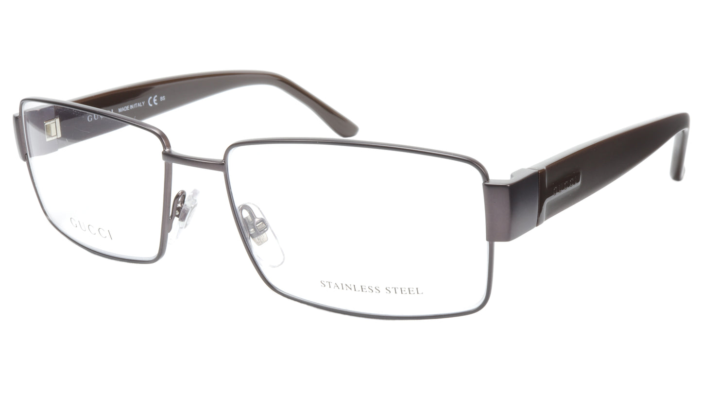 Gucci GG2217 L13 Chocolate Metal Acetate Eyeglasses frame Italy 55-16-135, 35 - Frame Bay