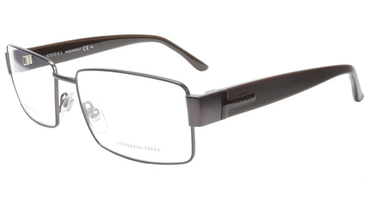 Gucci GG2217 L13 Chocolate Metal Acetate Eyeglasses frame Italy 55-16-135, 35 - Frame Bay