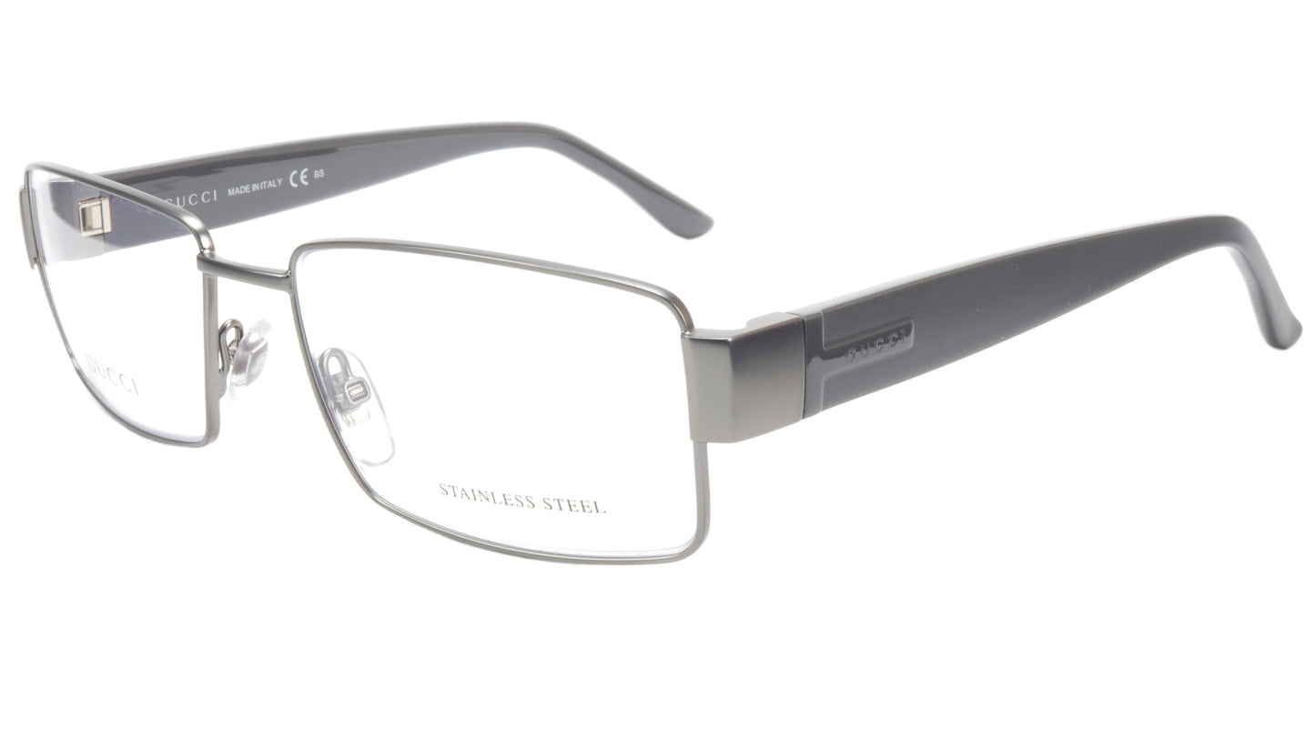 Gucci GG2217 L11 Dark Ruthenium Metal Acetate Eyeglasses Italy 53-16-135, 35 - Frame Bay