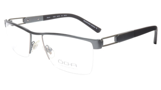 OGA Morel Eyeglasses Frame 75220 BG012 Metal Grey Black France 53-18-140, 33 - Frame Bay