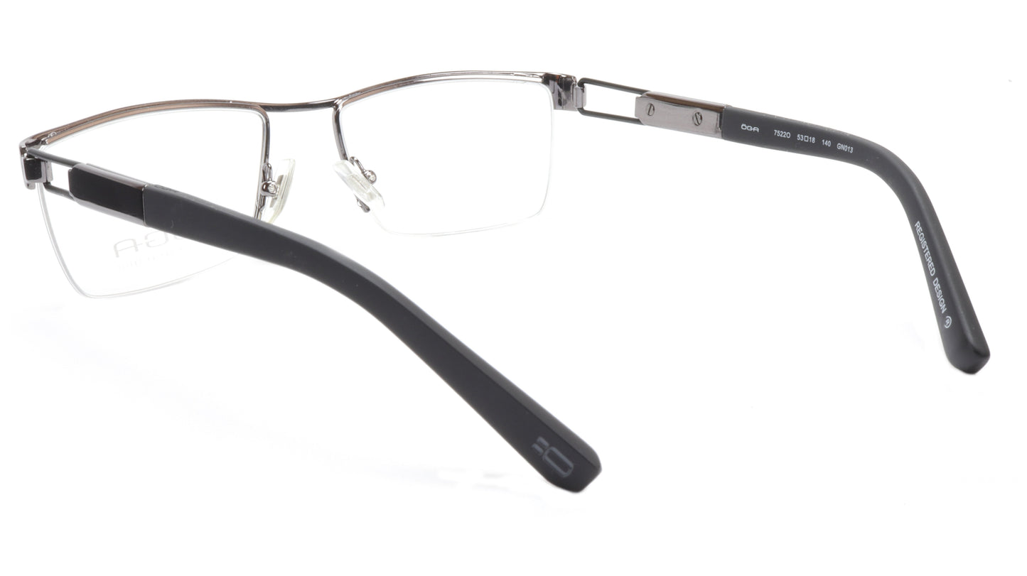 OGA Morel Eyeglasses Frame 75220 GN013 Metal Gunmetal Black France 53-18-140, 33 - Frame Bay