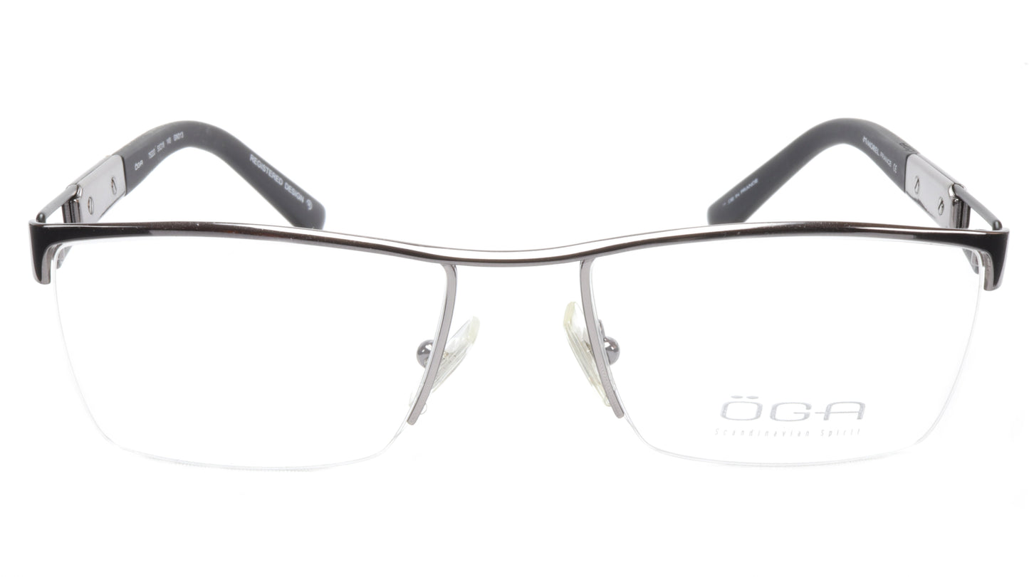 OGA Morel Eyeglasses Frame 75220 GN013 Metal Gunmetal Black France 53-18-140, 33 - Frame Bay
