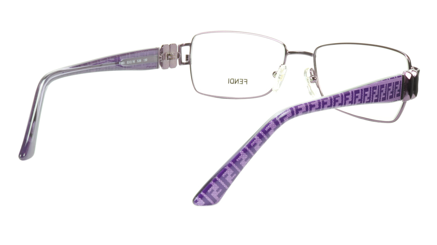 FENDI Eyeglasses Frame F883 (539) Metal Acetate Violet Italy 53-16-130, 33 - Frame Bay
