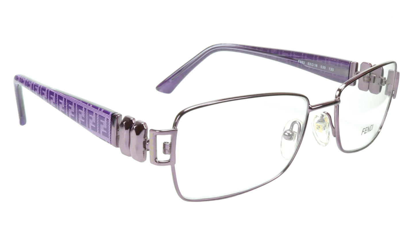 FENDI Eyeglasses Frame F883 (539) Metal Acetate Violet Italy 53-16-130, 33 - Frame Bay
