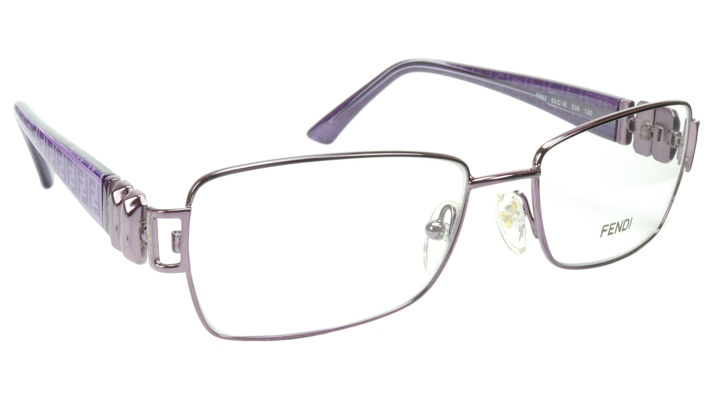FENDI Eyeglasses Frame F883 (539) Metal Acetate Violet Italy 53-16-130, 33 - Frame Bay