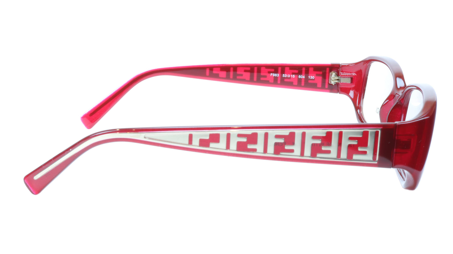 FENDI Eyeglasses Frame F983 (604) For Women Acetate Red Italy 53-15-130, 30 - Frame Bay