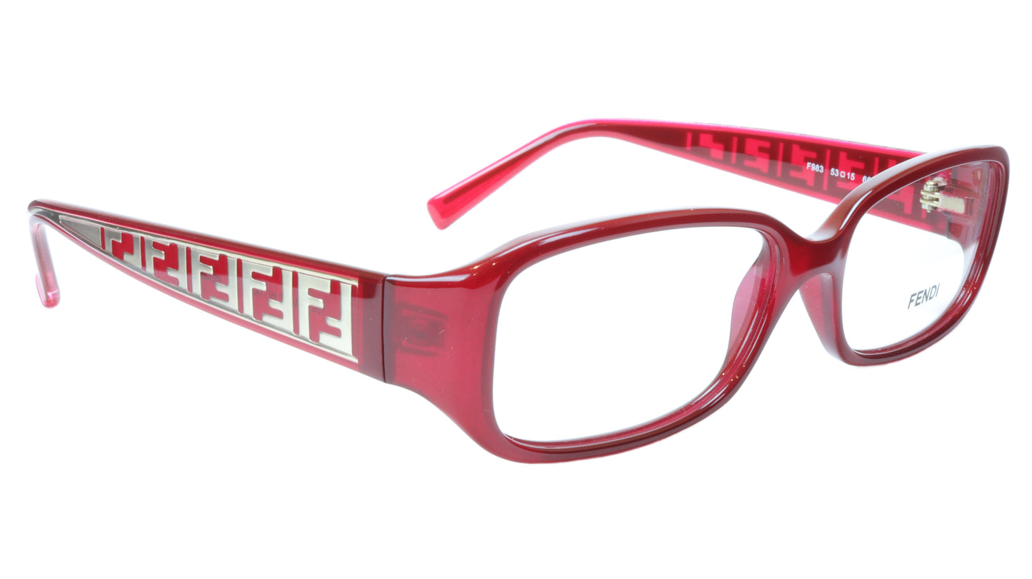FENDI Eyeglasses Frame F983 (604) For Women Acetate Red Italy 53-15-130, 30 - Frame Bay