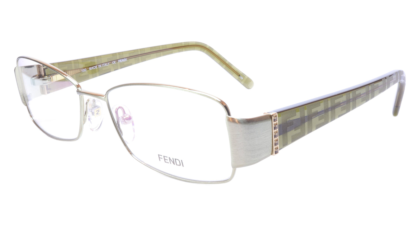 FENDI Eyeglasses Frame F908R (317) Metal Acetate Green Italy 54-16-130, 33 - Frame Bay