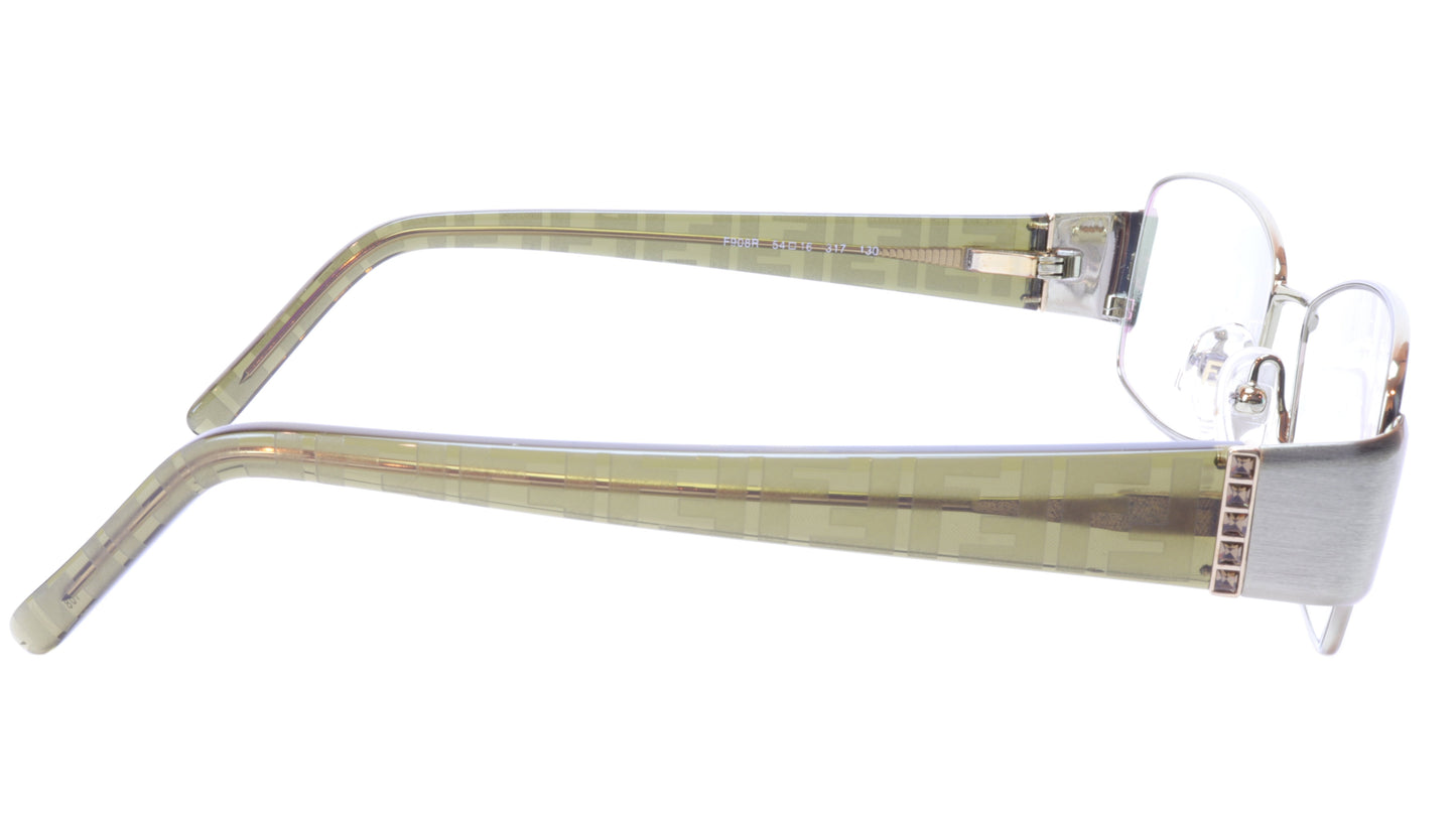 FENDI Eyeglasses Frame F908R (317) Metal Acetate Green Italy 54-16-130, 33 - Frame Bay