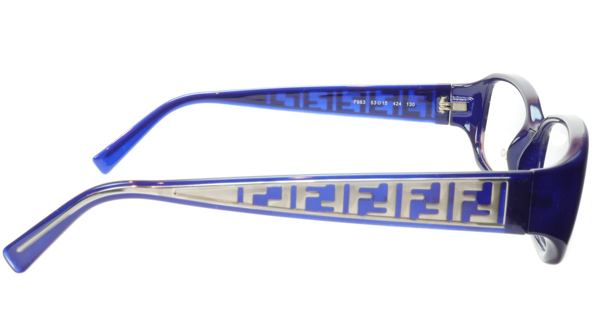 FENDI Eyeglasses Frame F983 (424) For Women Acetate Blue Italy 53-15-130, 30 - Frame Bay