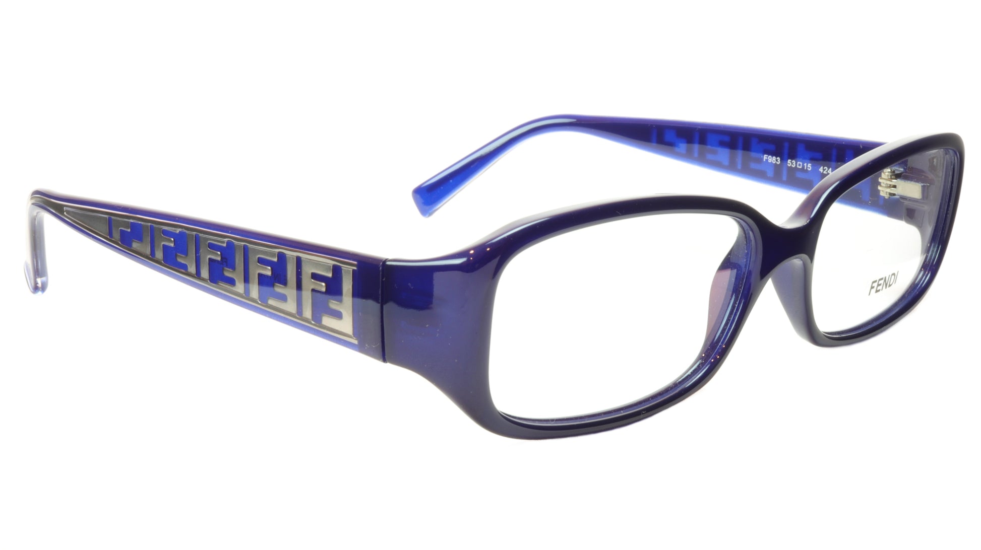 FENDI Eyeglasses Frame F983 (424) For Women Acetate Blue Italy 53-15-130, 30 - Frame Bay