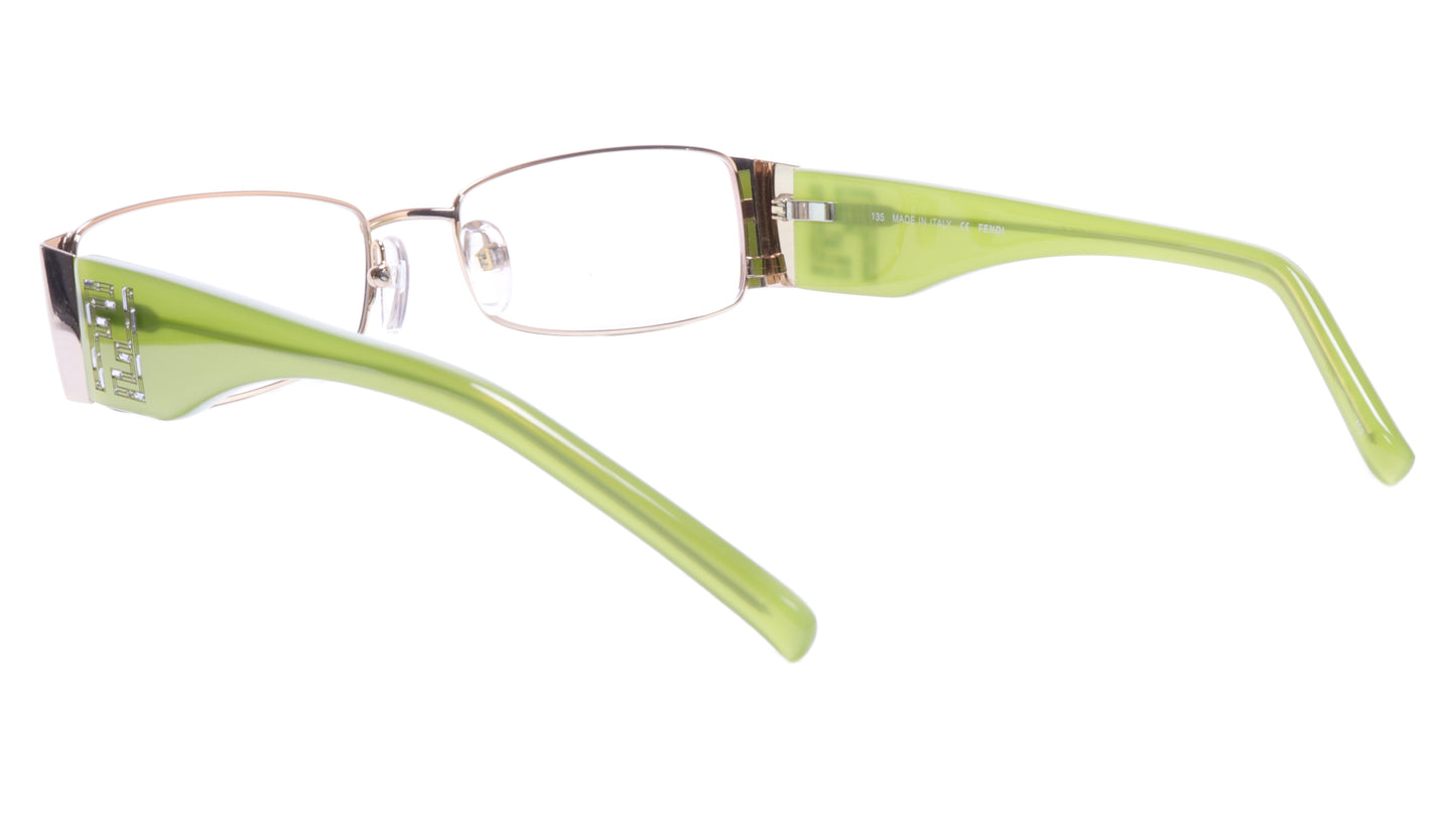 FENDI Eyeglasses Frame F923R (714) Metal Gold Light Green Italy 52-16-135, 28 - Frame Bay