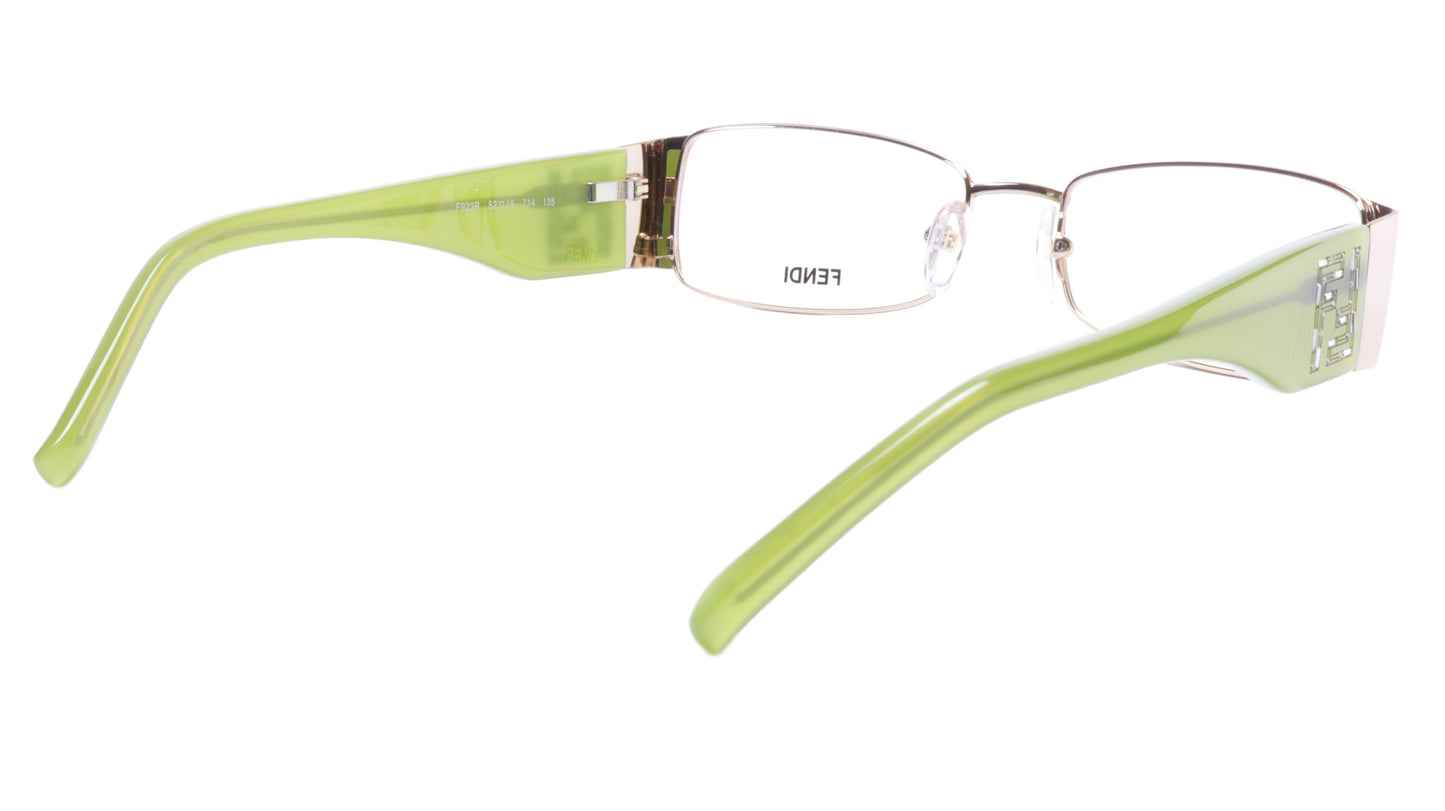 FENDI Eyeglasses Frame F923R (714) Metal Gold Light Green Italy 52-16-135, 28 - Frame Bay