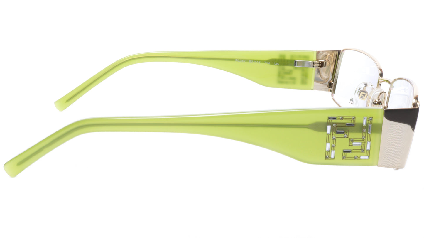 FENDI Eyeglasses Frame F923R (714) Metal Gold Light Green Italy 52-16-135, 28 - Frame Bay