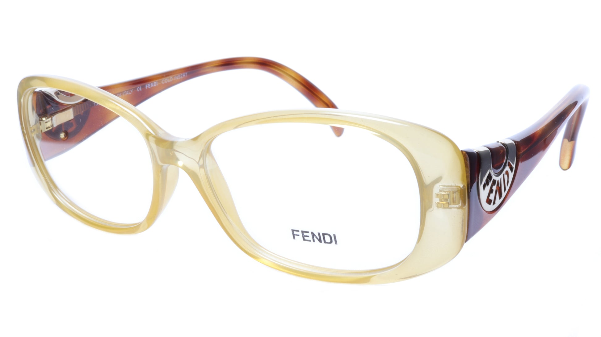 FENDI Eyeglasses Frame F846 (832) Acetate Tangerine Italy Made 53-14-135, 36 - Frame Bay