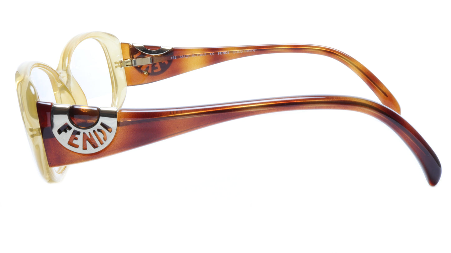 FENDI Eyeglasses Frame F846 (832) Acetate Tangerine Italy Made 53-14-135, 36 - Frame Bay