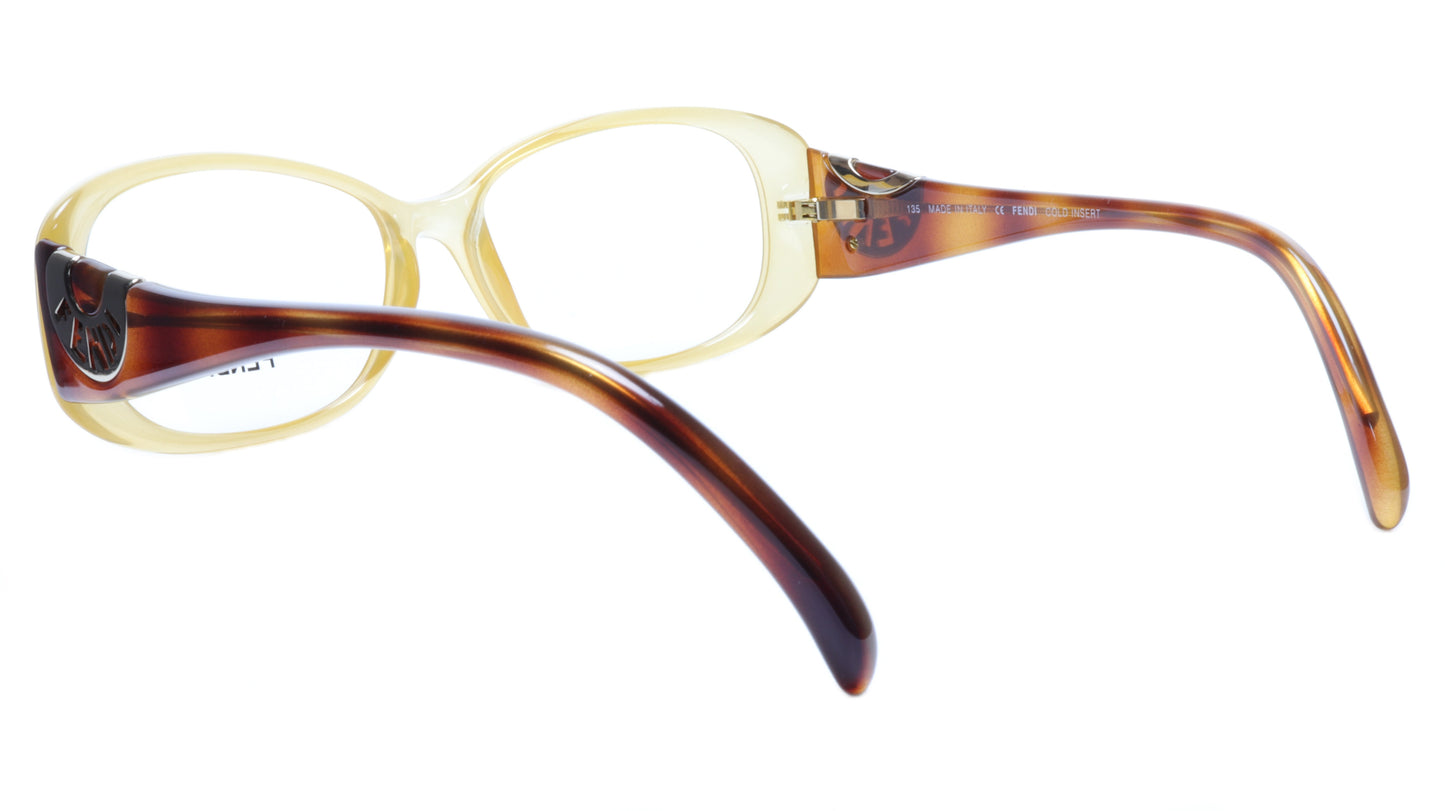 FENDI Eyeglasses Frame F846 (832) Acetate Tangerine Italy Made 53-14-135, 36 - Frame Bay