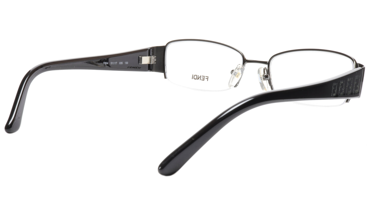 FENDI Eyeglasses Frame F894 (035) Metal Dark Gunmetal Italy Made 51-17-130, 28 - Frame Bay
