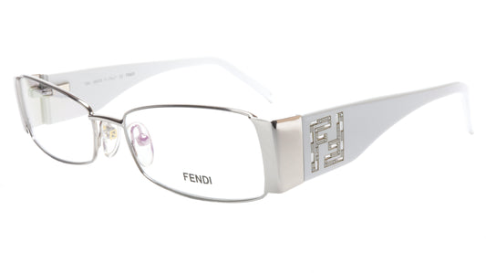 FENDI Eyeglasses Frame F923R (028) Metal Chrome White Italy Made 52-16-135, 28 - Frame Bay