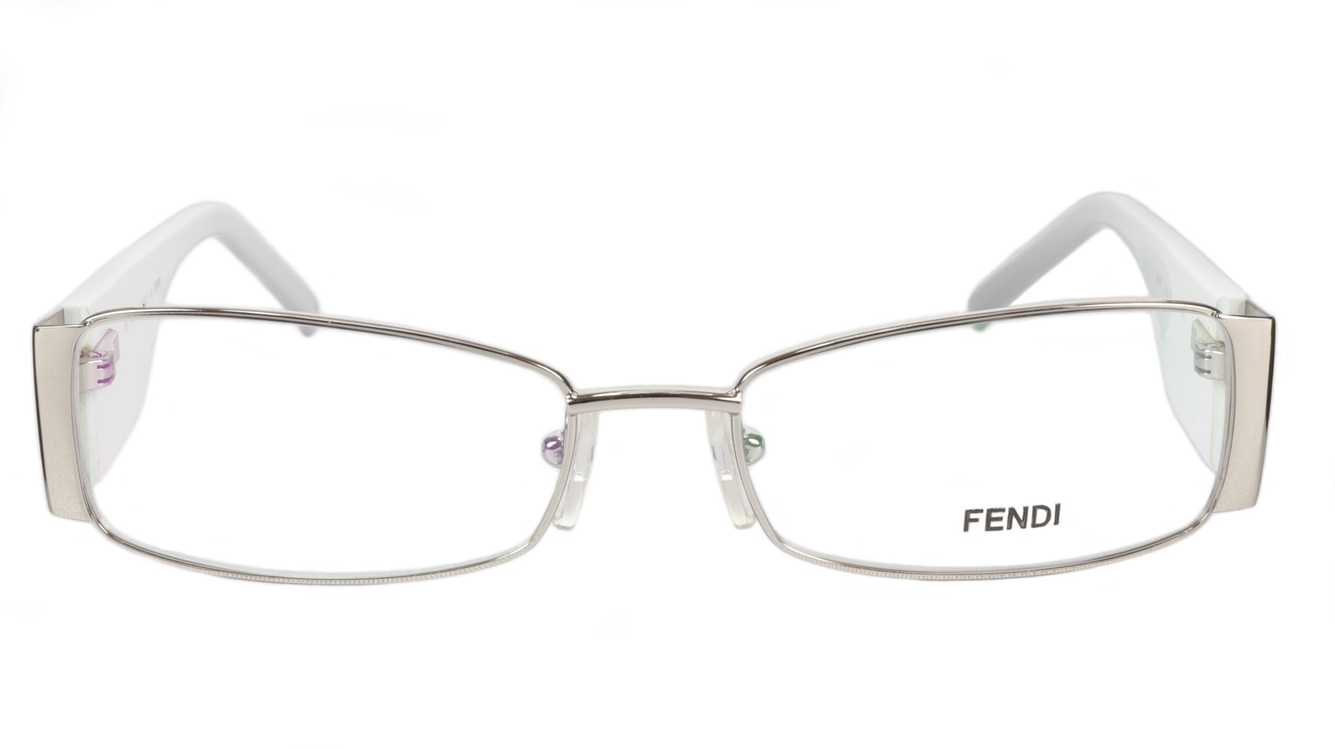FENDI Eyeglasses Frame F923R (028) Metal Chrome White Italy Made 52-16-135, 28 - Frame Bay
